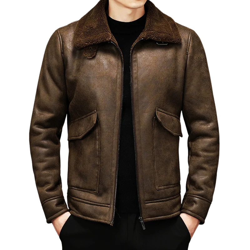 Men's Premium Leather Winter Jacket