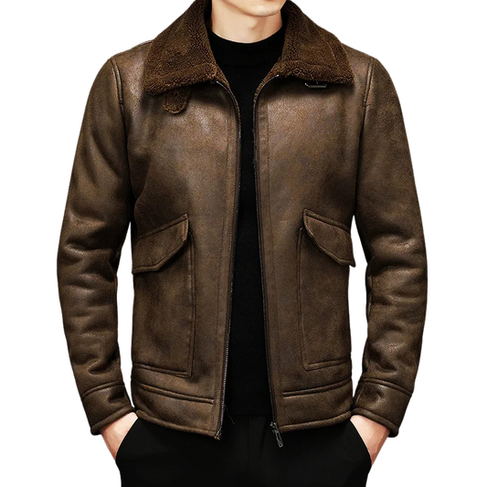 Men's Premium Leather Winter Jacket