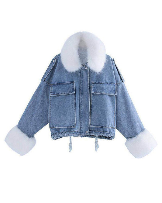 Women’s Faux Fur Jean Jacket