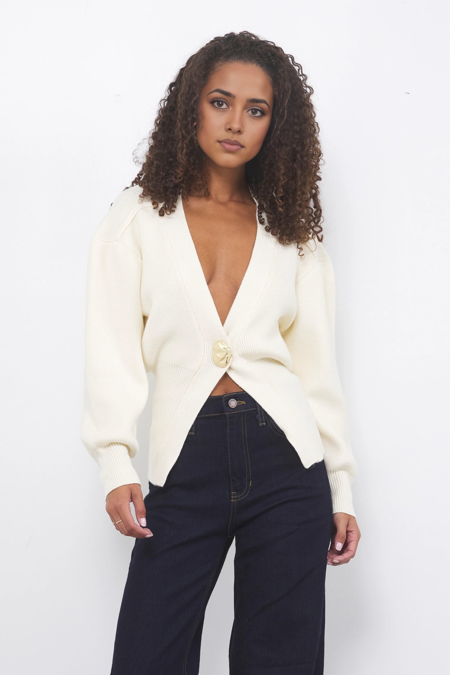 V-Neck Knitted Cardigan by Carmichael