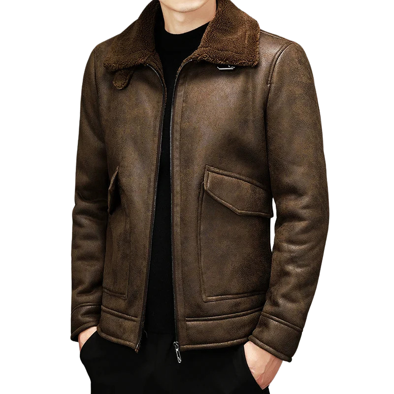 Men's Premium Leather Winter Jacket