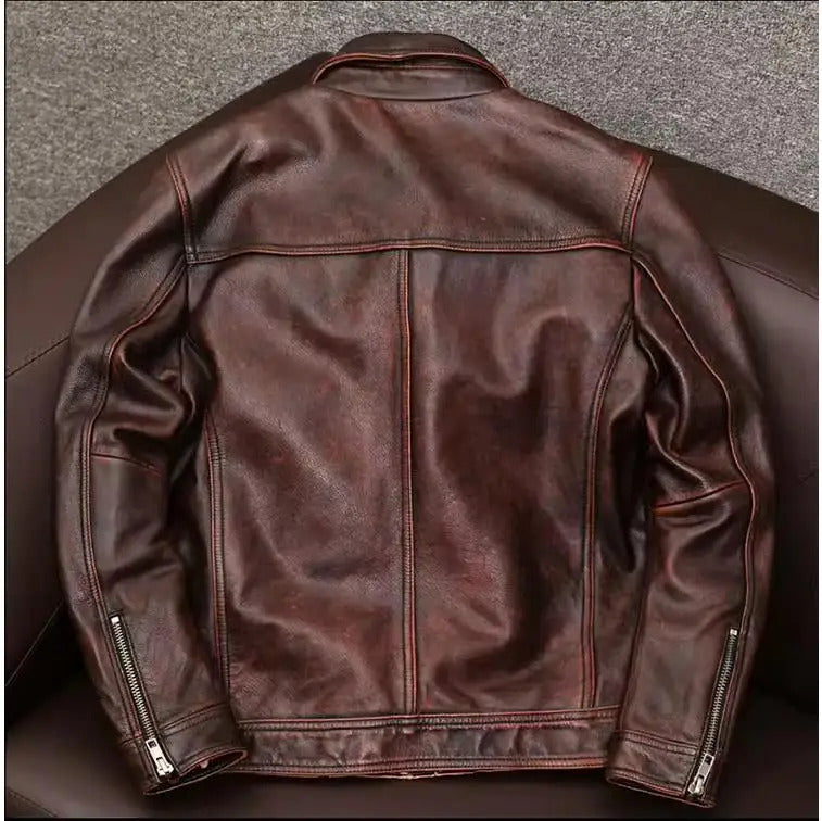 Men's Premium Leather Bomber Jacket