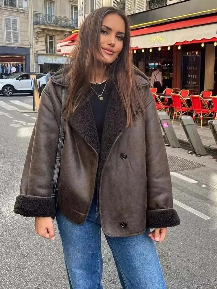 Women's Shearling Leather Jacket