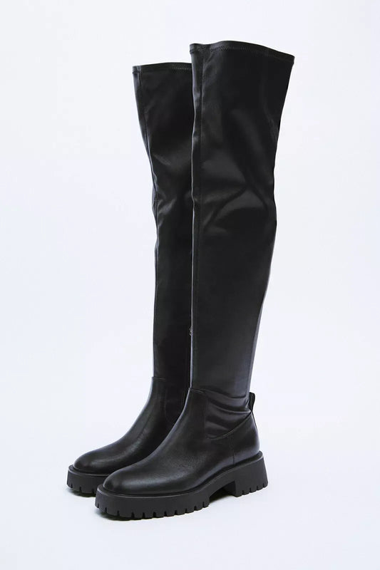 Women’s Faux Leather Knee Boots