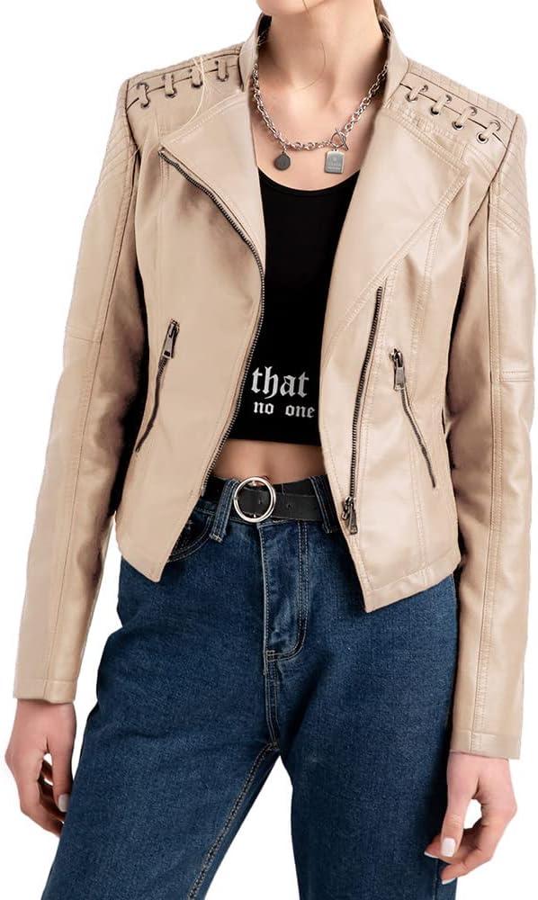 Women’s Faux Leather Biker Jacket