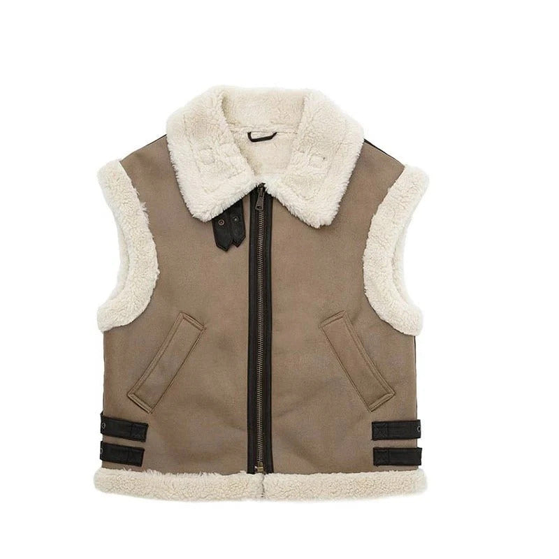 Women’s Faux Fur Shearling Vest