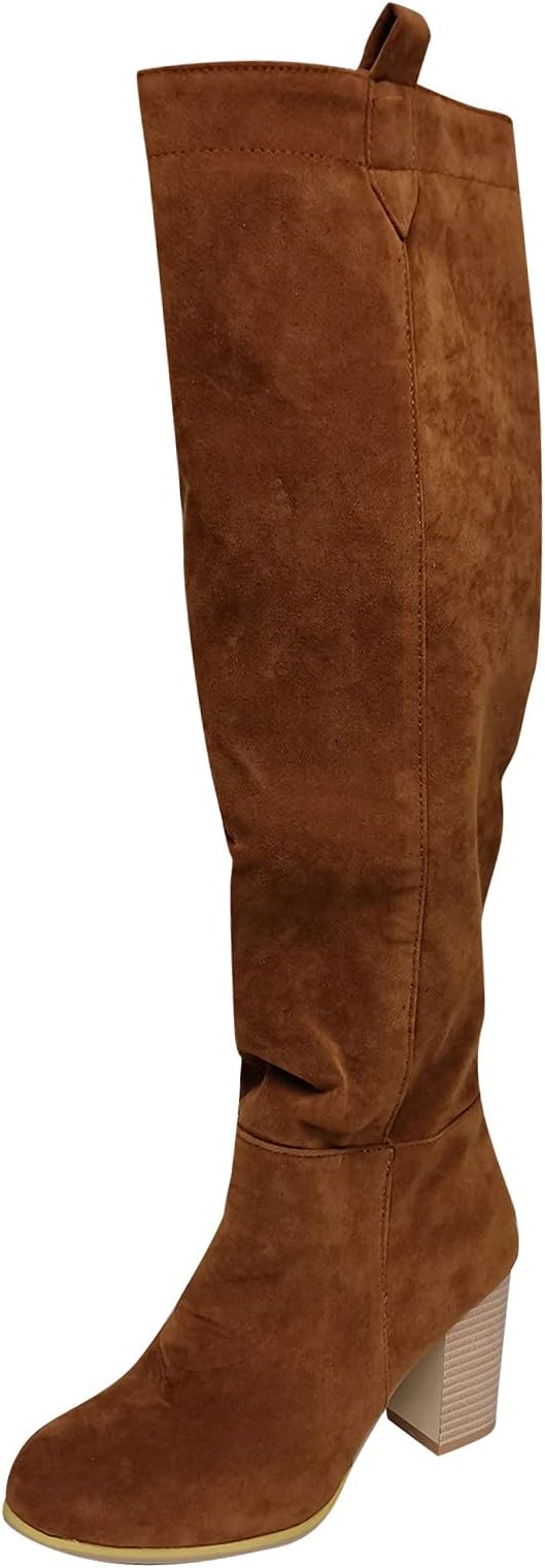 Women’s Camel Suede Knee Boots