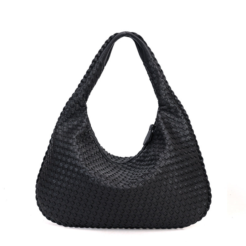 Woven Leather Tote Bag by Carmichael